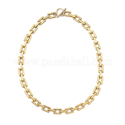 8 mm lange rechteckige Gliederketten aus Edelstahl 304 für Damen und Herren&nbsp;NJEW-JN06084