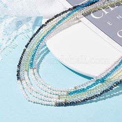 Collana di perle naturali e perle di vetro sfaccettate per ragazze adolescenti&nbsp;NJEW-JN03737