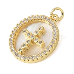 Colgante micropavé cubic zirconia de latón&nbsp;KK-K298-29D-G