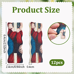 12 Stück Halsketten-Displaykarten aus Polyester mit Blumenmuster&nbsp;CDIS-OC0001-14G