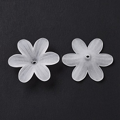 6-petal transparente Acryl Perlenkappen&nbsp;X-OACR-A017-14