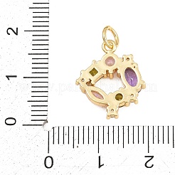1 pendentif en laiton et zircone cubique colorée&nbsp;KK-YW0003-88