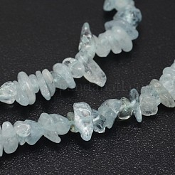 Chips natürliche Aquamarin Perlen Stränge&nbsp;G-N0164-24