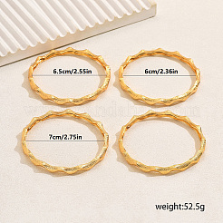 4 set di braccialetti in lega di zinco con onde eleganti per le donne&nbsp;HJ1399-1