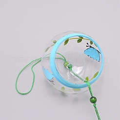 Carillons éoliens en verre de peinture ronde japonaise&nbsp;CF-TAC0001-04B