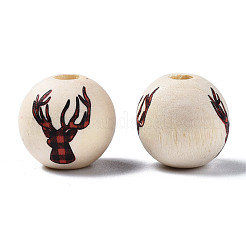 Unvollendete europäische Perlen aus Naturholz&nbsp;WOOD-S057-033