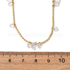 Collana con catena a sfere in acciaio inossidabile 304&nbsp;NJEW-A051-03G-02