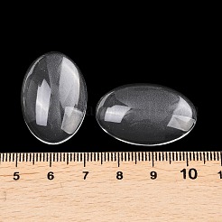 Transparent oval Glas Cabochons&nbsp;X-GGLA-R022-30x20
