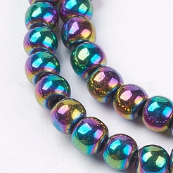 Chapelets de perles en hématite synthétique sans magnétiques&nbsp;G-S096-6mm-5