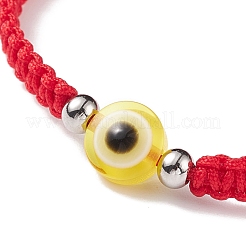 Braccialetto di perline intrecciate in resina malocchio&nbsp;BJEW-JB08425-02