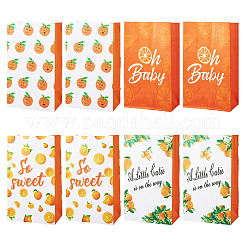 12 stücke 4 arten obst gedruckt rechteck papier geschenk süßigkeiten taschen für geburtstag&nbsp;ABAG-TA0001-69