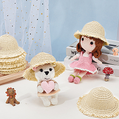 Chapeau de paille de poupée&nbsp;DIY-WH0504-827A