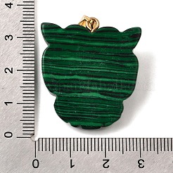 Pendentifs en malachite synthétique et turquoise synthétique&nbsp;G-Z090-02G-08