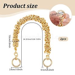 Manici per borsa a catena con anello intrecciato in lega di zinco&nbsp;FIND-WH0436-47G