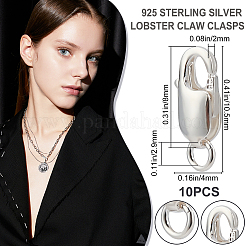 10 Stück 925 Karabinerverschlüsse aus Sterlingsilber&nbsp;STER-BBC0001-01