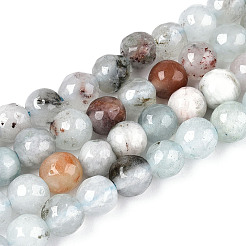 Chapelets de perles en jade blanc naturel teinté&nbsp;G-T139-6mm-60-23