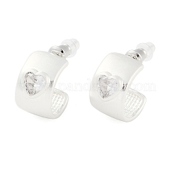 Messing-Ziehbank-Ohrstecker&nbsp;EJEW-L288-008S