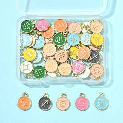 48 Stück 12 Farben Legierung und Emaille Charms&nbsp;ENAM-FS0003-98