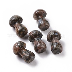 Натуральный камень лабрадорит гуаша, инструмент для массажа со скребком гуа ша, для спа расслабляющий медитационный массаж, грибовидный, 36.5~37.5x21.5~22.5 мм