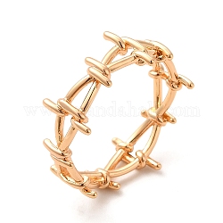 304 anillo de acero inoxidable, hueco, anillo de dedo de alambre de púas, dorado, 9mm, diámetro interior: 18 mm