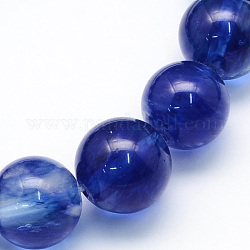 Blue Watermelon Stone Glass Beads Strands, Round, 6.5mm, Hole: 1mm, about 63pcs/strand, 15.5 inch