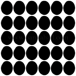 Fingerinspire 30шт акриловые плоские круглые фигурки дисплей базы, чёрные, 49.5x2 мм