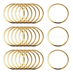 201 anelli di collegamento in acciaio inox, anello, vero placcato oro 24k, 20x0.5mm, diametro interno: 17.5~18mm