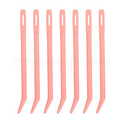 Kunststoff Stricknadeln, große Öhrnadeln, stumpfe und gebogene Stiftspitzen, rosa, 80 mm