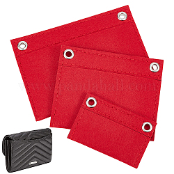 Wadorn 3 inserto organizer per borsa in feltro, inserto multitasche fodera per borsa tasca divisoria all'interno della borsa organizer tasca portaoggetti con occhiello busta conversione borsa accessori per pochette, rosso