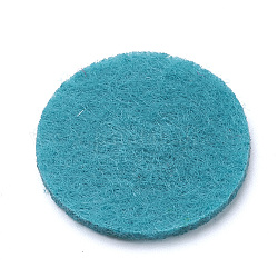 Vliesstoff Tuch Parfüm-Pad, Flachrund, dunkeltürkis, 26~27x2~3 mm
