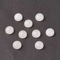 Natürliche weiße Jade Cabochons, Halbrund, 8x3.5~4 mm