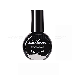 10ml vernis à ongles, impression d'ongles bricolage, dessin ou motif coloré, noir, bouteille: 60x36.5x21 mm
