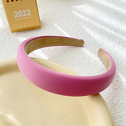 Breite dicke Schwammhaarbänder, solide Haaraccessoires für Frauen, neon rosa , 160x135x26 mm