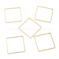 Lega di rings collega, oro, quadrato, 25x25x1mm, diametro interno: 23.5x23.5mm