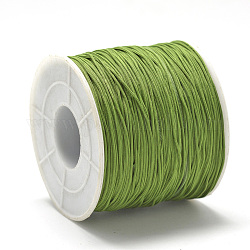 Cordons polyester, vert olive, 0.5~0.6mm, environ 131.23~142.16 yards (120~130 m)/rouleau