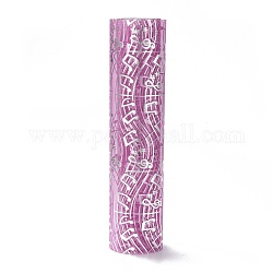 Rubans de maille déco imprimés note de musique de couleur argentée, tissu de tulle, pour la décoration de la maison de fête, rose, 10.82~11.02 pouce (27.5~28 cm), 5 yards / rouleau