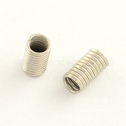 Eisenfederperlen, Spule Perlen, Platin Farbe, 8x4.5 mm, Bohrung: 3 mm, ca. 595 Stk. / 1000 g