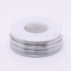 Runder Aluminiumdraht, mit Spule, Silber, 15 Gauge, 1.5 mm, 10 m / Rolle