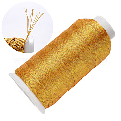 Nylon Metallic Thread, Embroidery Thread, 9-Ply, Gold, 0.6mm, about 492.12 yards(450m)/roll