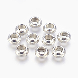 Perline in lega stile tibetano,  cadmio& piombo libero, ciambella, argento antico, 10x4mm, Foro: 6 mm