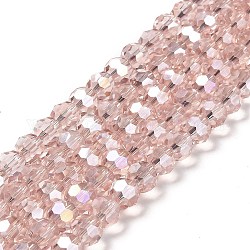Perles en verre transparentes, facette, ronde, linge, 8x7~7.5mm, Trou: 1.5mm, Environ 66 pcs/chapelet, 18.82''~19.06'' (47.8~48.4 cm)