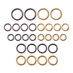 Легкосплавные пружинные кольца, без кадмия и без свинца, разноцветные, 24.5~41x4~5 мм, 28 шт / коробка