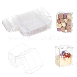 Nbeads 30 Uds caja de plástico transparente de pvc, Cajas de embalaje de regalo rectangulares transparentes de 1.6x1.2x2 pulgada, cajas de recuerdos de fiesta de boda para dulces, galletas, pasteles, chocolate, regalo y moldes