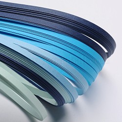 Tiras de papel Quilling de 6 colores, azul gradual, 530x5mm, acerca 120strips / bolsa, 20strips / del color