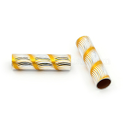 Aluminium-Perlen, Tube, dunkelgolden, 29x8 mm, Bohrung: 6.5 mm