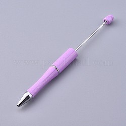 Пластиковые шариковые ручки, шариковая ручка с черными чернилами, для украшения ручки своими руками, фиолетовые, 144x12 мм, средний полюс: 2 мм