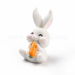 Undurchsichtigen Cabochons, Kaninchen mit Karotte, orange, 40.5x23x23.5 mm