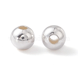 925 Sterling Silber Zwischenperlen, Runde, Silber, 3 mm, Bohrung: 1 mm, ca. 400 Stk. / 20 g