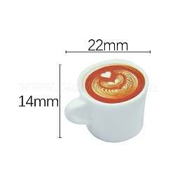 Miniatur-Kaffeetassen-Ornamente aus Kunstharz, Puppenstubenzubehör für Mikrolandschaften, vorgetäuschte Requisitendekorationen, Schokolade, 14x22 mm
