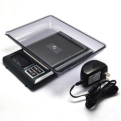 Jewelry Tool Electronic Digital Kitchen Food Diet Scales, Pocket Scale, Aluminum with ABS, Black, Weighing Range: 0.1g~3000g, 160x120x21mm